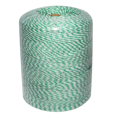 Filo verde fluorescente-bianco, diametro 2.5 mm, 3x0.2 mm SS, 1x0.25 mm Cu, 1000 m per recinzione elettrica, Bourget - immagine 3