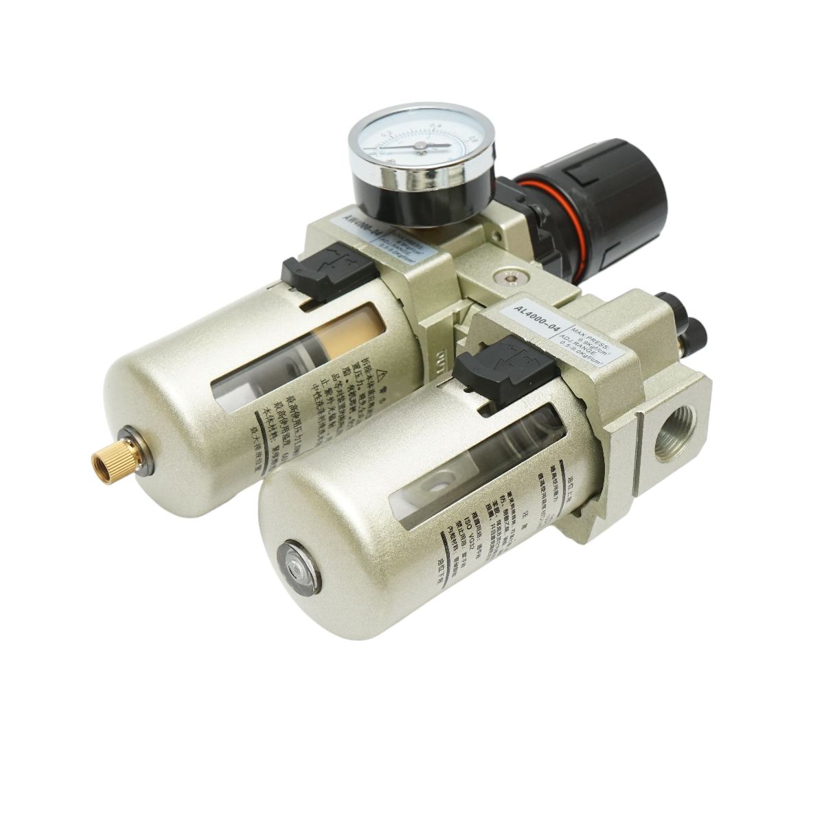 Filtro aria e lubrificatore con regolatore di pressione max. 1 MPa, attacco 1/2 - immagine 2