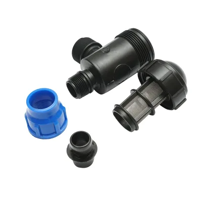 Filtro in plastica a gomito con rete 32mmx1 pollice per sistemi di irrigazione - immagine 3