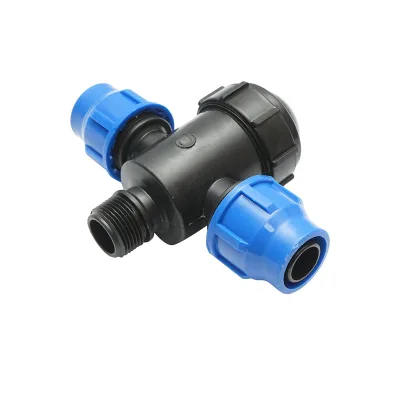 Filtro in plastica a T con rete 30x30mmx1 pollice per sistemi di irrigazione. - immagine 2