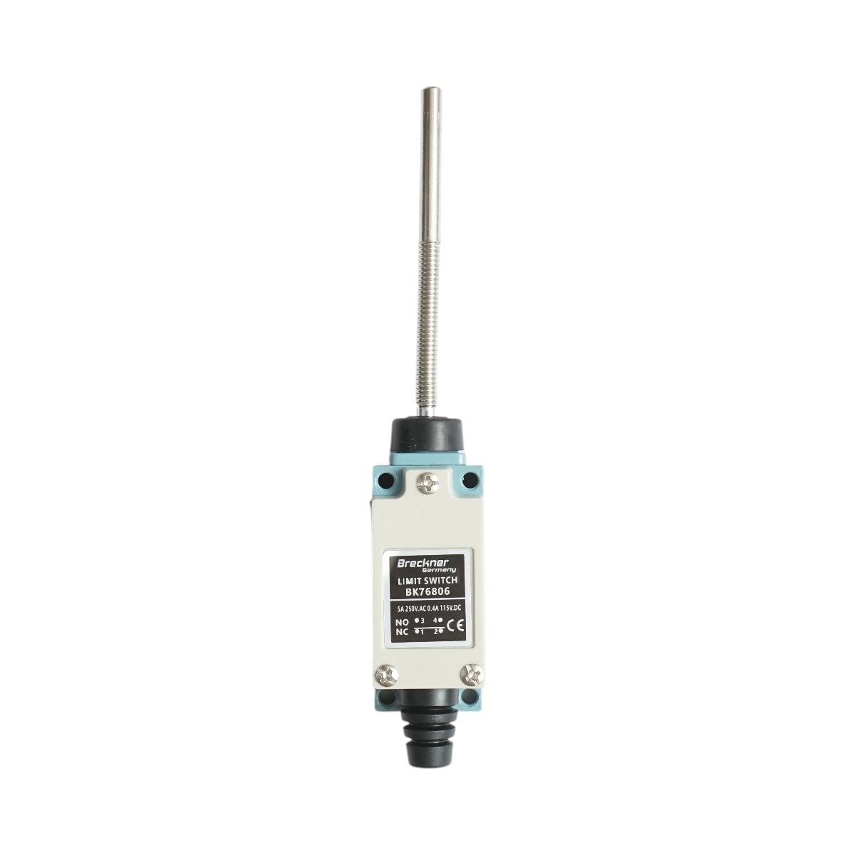 Finecorsa con asta flessibile a molla NO+NC 250V AC 5A/115V DC 0,4A Breckner Germany