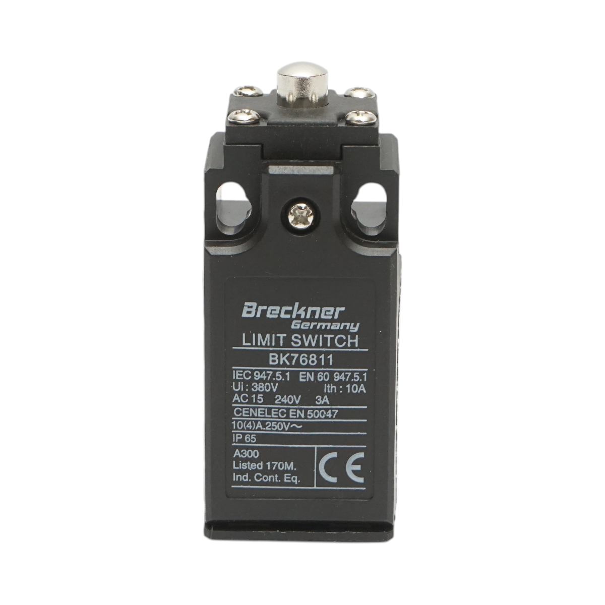 Finecorsa con attuatore a pistone 250V/380V, 10A IP65 Breckner Germany