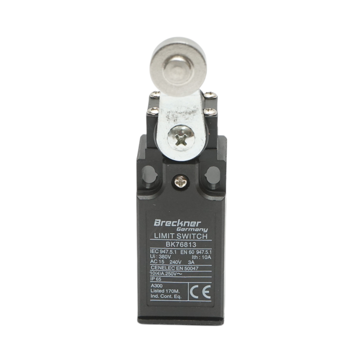 Finecorsa con attuatore a pistone e braccio corto regolabile 250V/380V, 10A IP65
