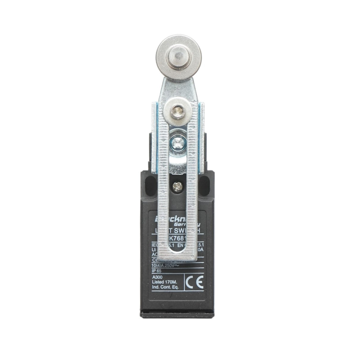 Finecorsa con attuatore a pistone e braccio lungo regolabile 250V/380V, 10A IP65 Breckner Germany