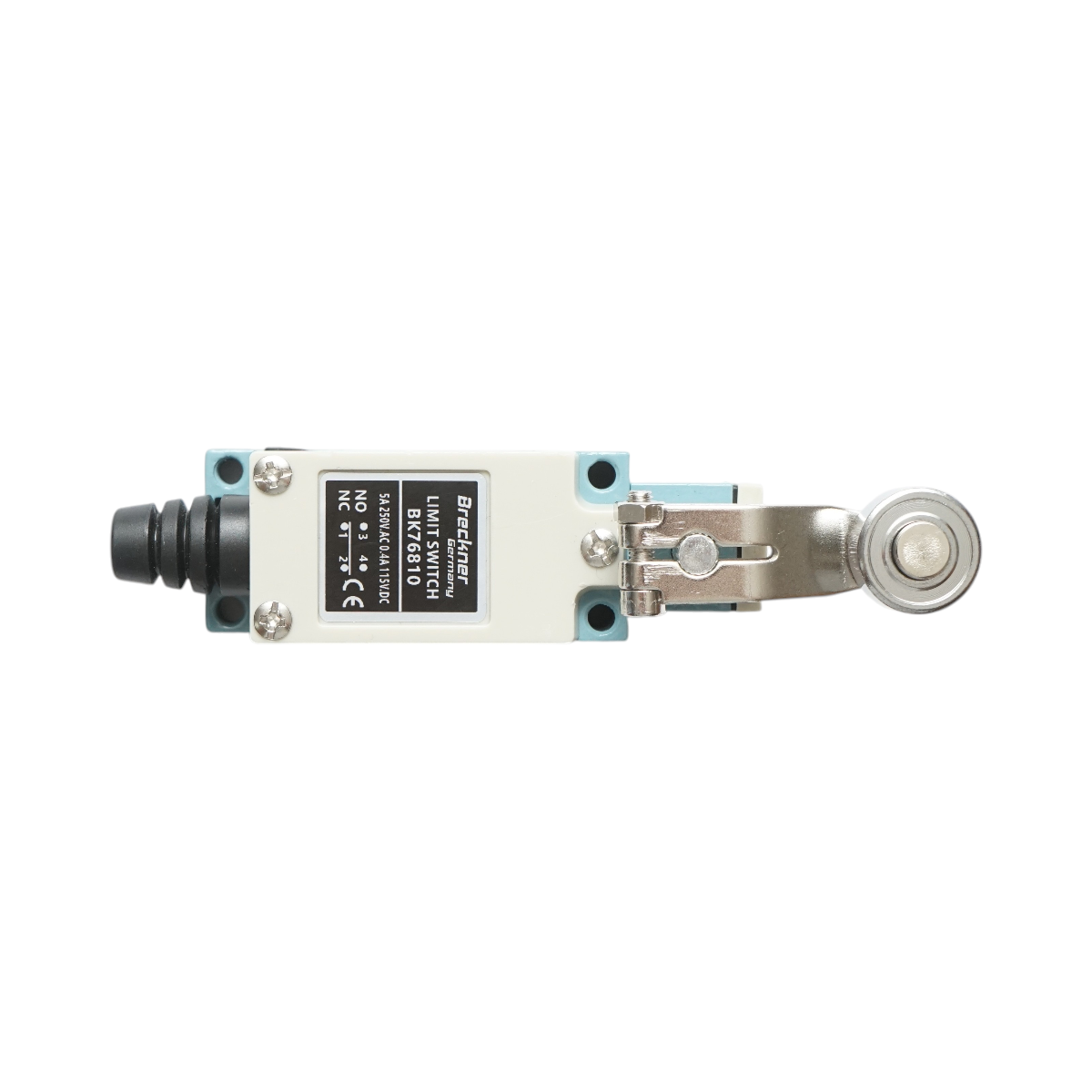 Finecorsa con braccio regolabile e rullo orizzontale NO+NC 250V AC 5A/115V DC 0,4A Breckner Germany - immagine 2