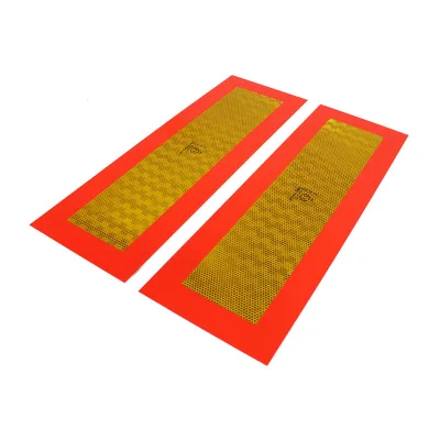 Foglio riflettente rettangolare per rimorchio/set 595x195mm