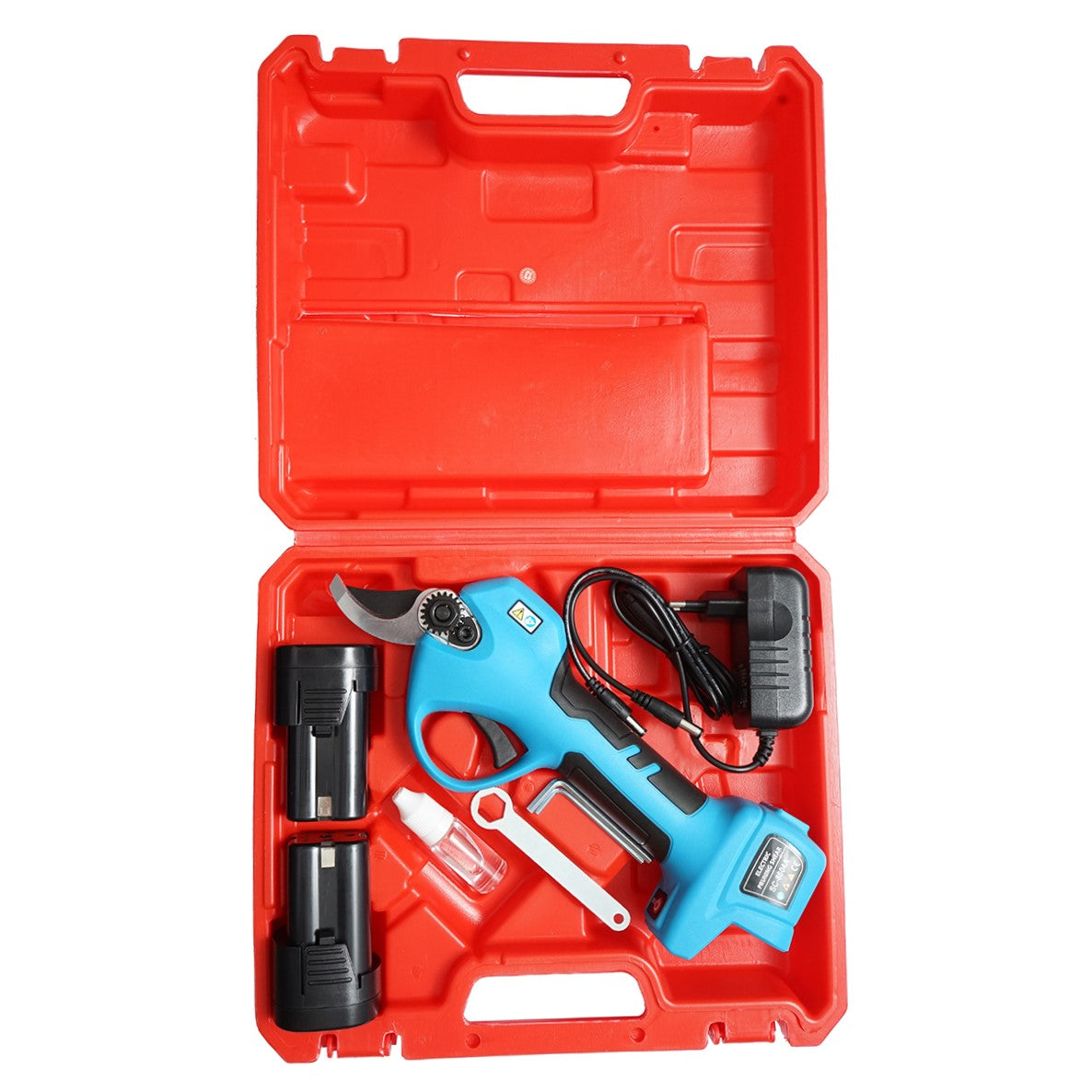 Forbici da giardino elettriche 850W con 2 batterie agli ioni di litio da 16,8V, diametro 0-28mm - immagine 4