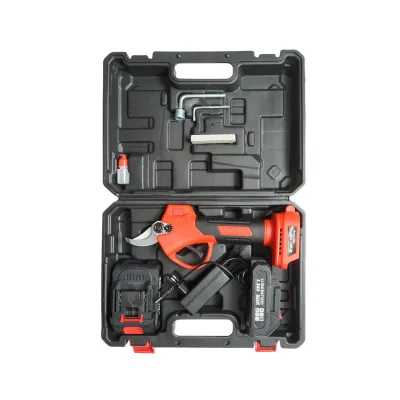 Forbici da giardino elettriche con 2 batterie 36V, 1.5Ah agli ioni di litio, 100W, diametro di taglio 0-25mm, pulsante di sicurezza Breckner Germany - immagine 3