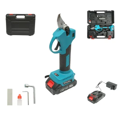 Forbici da giardino elettriche con 2 batterie 36V, 2Ah agli ioni di litio, 100W, display digitale, diametro di taglio 0-25mm Breckner Germany