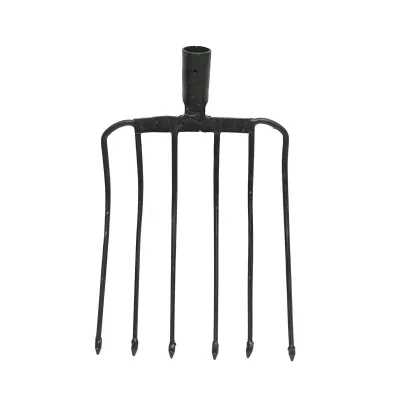 FORCA 6 Denti Curvata Senza Manico Forcone