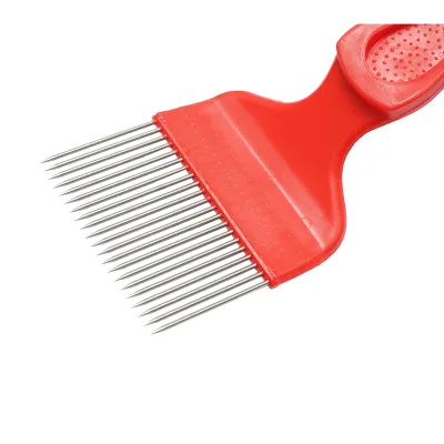 Forca apistica per disopercolare con rebbi piegati in acciaio inox e manico in plastica 210 mm - immagine 4