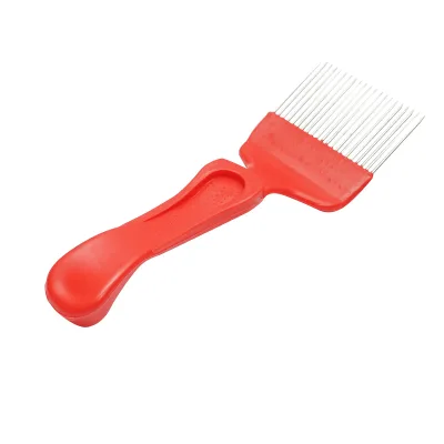 Forca apistica per disopercolare con rebbi piegati in acciaio inox e manico in plastica 210 mm - immagine 3
