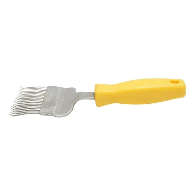 Forca apistica per disopercolare con rebbi piegati in acciaio inox e manico in plastica 210 mm - immagine 2