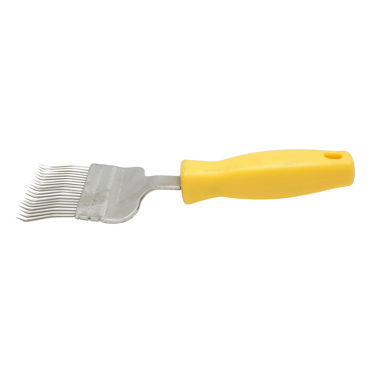 Forca apistica per disopercolare con rebbi piegati in acciaio inox e manico in plastica 210 mm - immagine 2