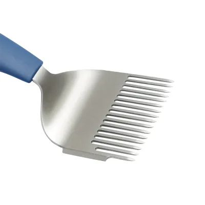 Forchetta apicola per disopercolare in acciaio inox con manico in plastica, 190 mm. - immagine 2