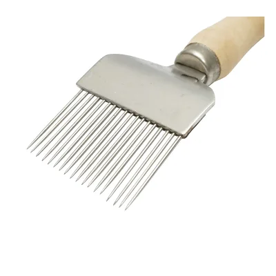 Forchetta in acciaio inox con manico in legno 215mm - immagine 4