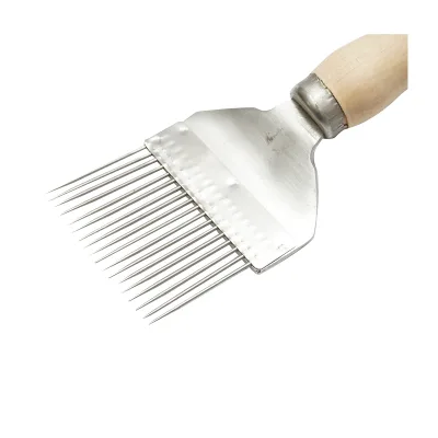 Forchetta in acciaio inox con manico in legno 215mm - immagine 3