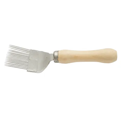 Forchetta in acciaio inox con manico in legno 215mm - immagine 2
