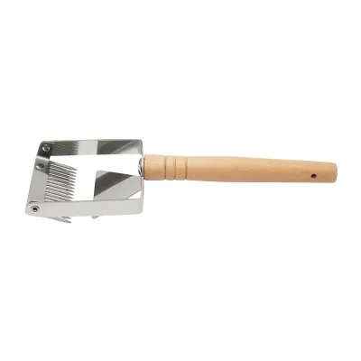 Forchetta per disopercolare, decapsulare miele in acciaio inox con manico in legno. - immagine 2