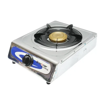 Fornello a Gas, 1 Bruciatore in Ghisa, 2,5 KW, Acciaio Inox, Fornello a gas Campeggio Camper Giardino Breckner Germany - immagine 2