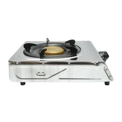 Fornello a Gas, 1 Bruciatore in Ghisa, 2,5 KW, Acciaio Inox, Fornello a gas Campeggio Camper Giardino Breckner Germany - immagine 4
