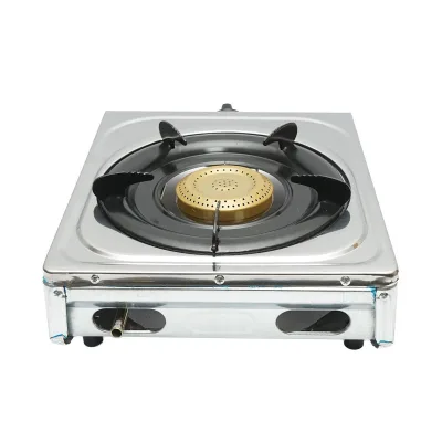 Fornello a Gas, 1 Bruciatore in Ghisa, 2,5 KW, Acciaio Inox, Fornello a gas Campeggio Camper Giardino Breckner Germany - immagine 3