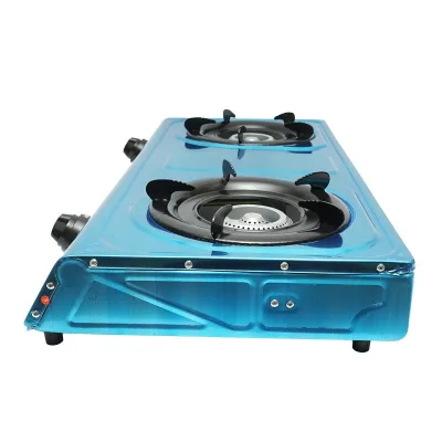 Fornello a Gas, 2 Bruciatori in Ghisa, 2,5 KW, Acciaio Inox, Fornello a gas Campeggio Camper Giardino Breckner Germany - immagine 3