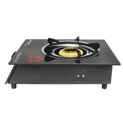Fornello a Gas, 3 KW, Bruciatore in Ghisa, Vetro Temperato 40x30x9 cm, Fornello a gas Campeggio Camper Giardino Breckner Germany - immagine 3