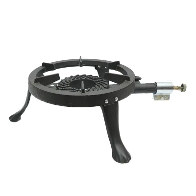 Fornellone a Gas Portatile in Ghisa, 3 Piedi, 330×110 mm, Bruciatore 106 mm, 6 kg, Fornello Ghisa per Campeggio e Esterni - immagine 4