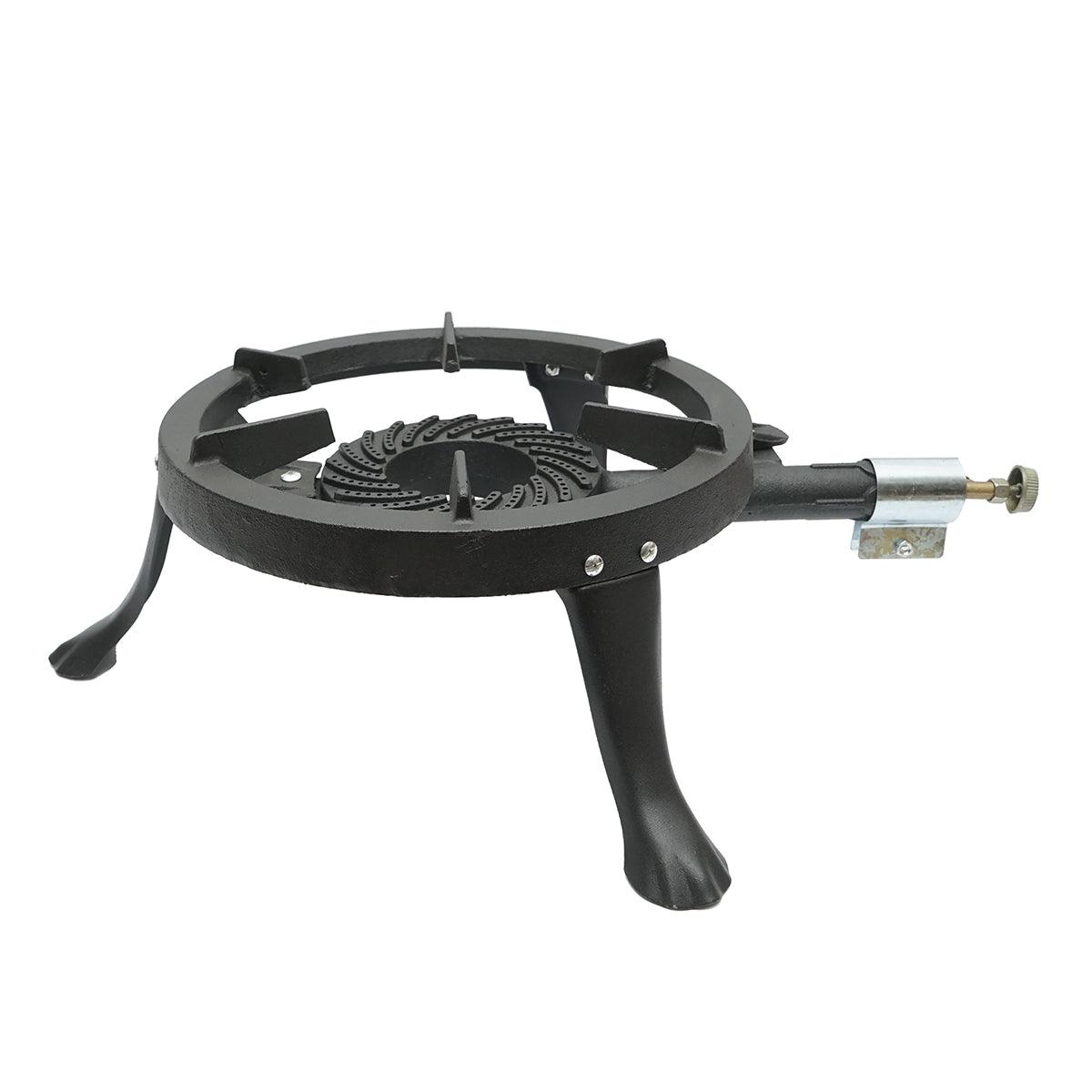 Fornellone a Gas Portatile in Ghisa, 3 Piedi, 330×110 mm, Bruciatore 106 mm, 6 kg, Fornello Ghisa per Campeggio e Esterni - immagine 4