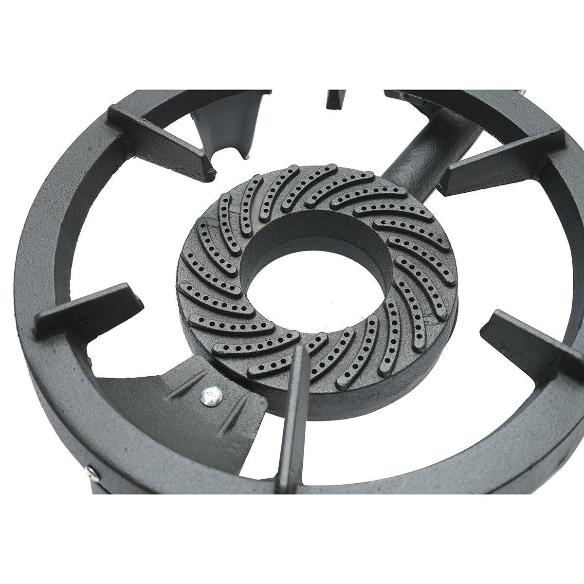 Fornellone a Gas Portatile in Ghisa, 3 Piedi, 330×110 mm, Bruciatore 106 mm, 6 kg, Fornello Ghisa per Campeggio e Esterni - immagine 2