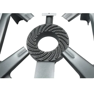 Fornellone a Gas Portatile in Ghisa, 4 Piedi, 400 x 400 x 106 mm, Bruciatore 107 mm Fornello Ghisa per Campeggio e Esterni - immagine 3