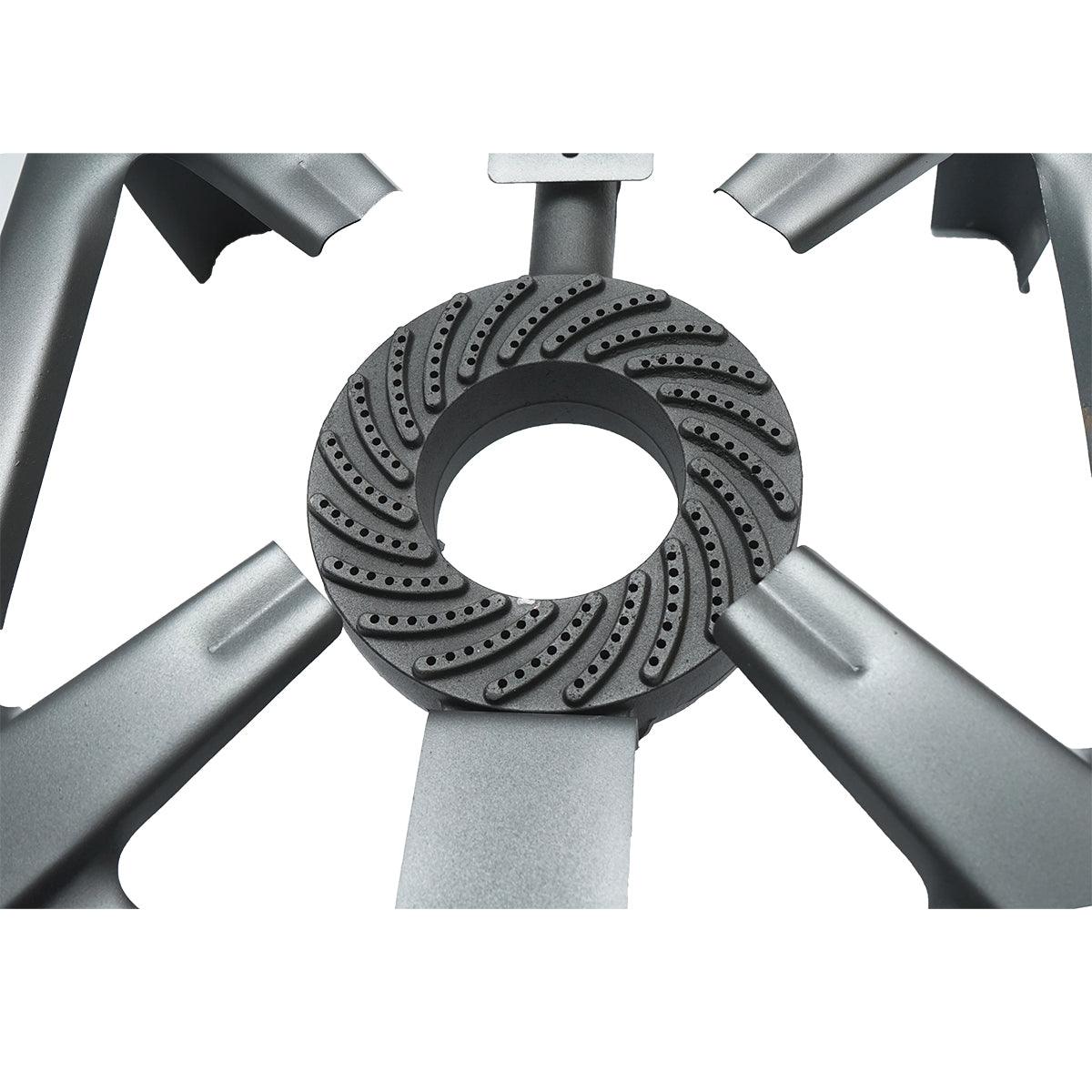 Fornellone a Gas Portatile in Ghisa, 4 Piedi, 400 x 400 x 106 mm, Bruciatore 107 mm Fornello Ghisa per Campeggio e Esterni - immagine 3