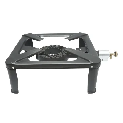 Fornellone a Gas Portatile in Ghisa, 4 Piedi, 400 x 400 x 106 mm, Bruciatore 107 mm Fornello Ghisa per Campeggio e Esterni - immagine 2