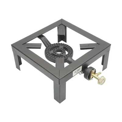 Fornellone, bruciatore a gas quadrato con 4 gambe 250x250x100mm - immagine 4
