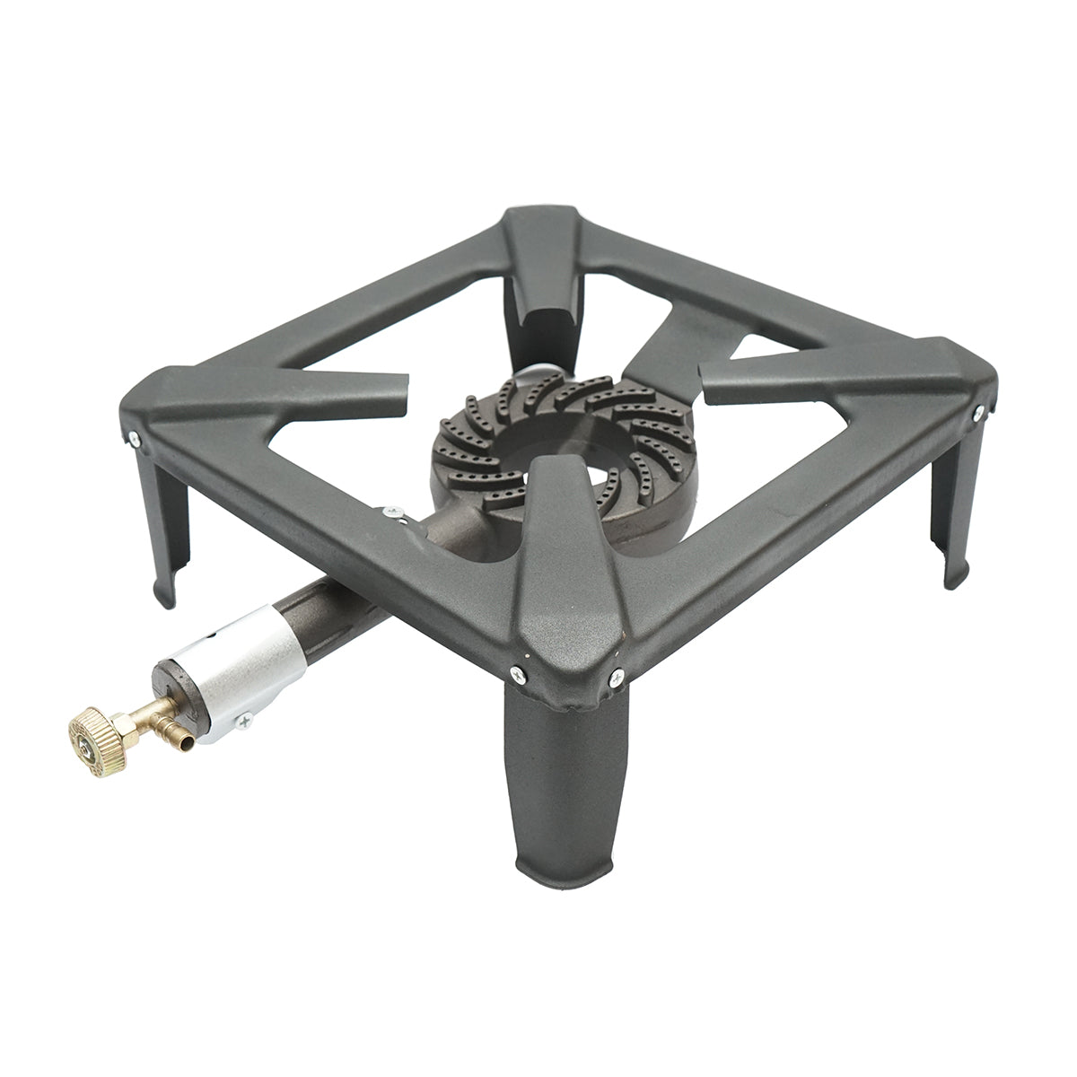 Fornellone, bruciatore a gas quadrato con 4 gambe 400x400x150mm - immagine 2