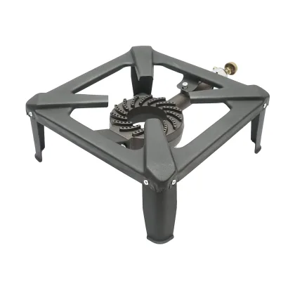 Fornellone, bruciatore a gas quadrato con 4 gambe 300x300x150mm