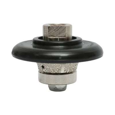 Fresa diamantata mezza asta B15, D65mm, raggio 15mm, filettatura M14 per bordi in marmo - immagine 2