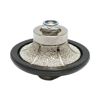 Fresa diamantata mezza asta B15, D65mm, raggio 15mm, filettatura M14 per bordi in marmo