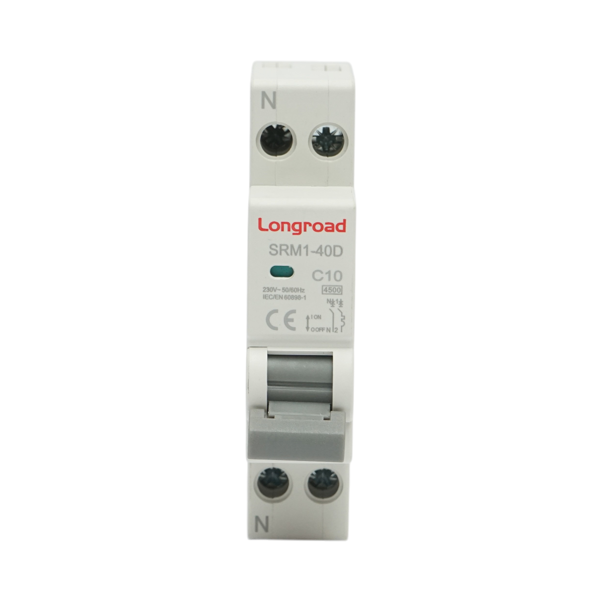 Fusibile automatico bipolare 1P+N, 10A, 4,5kA Longroad