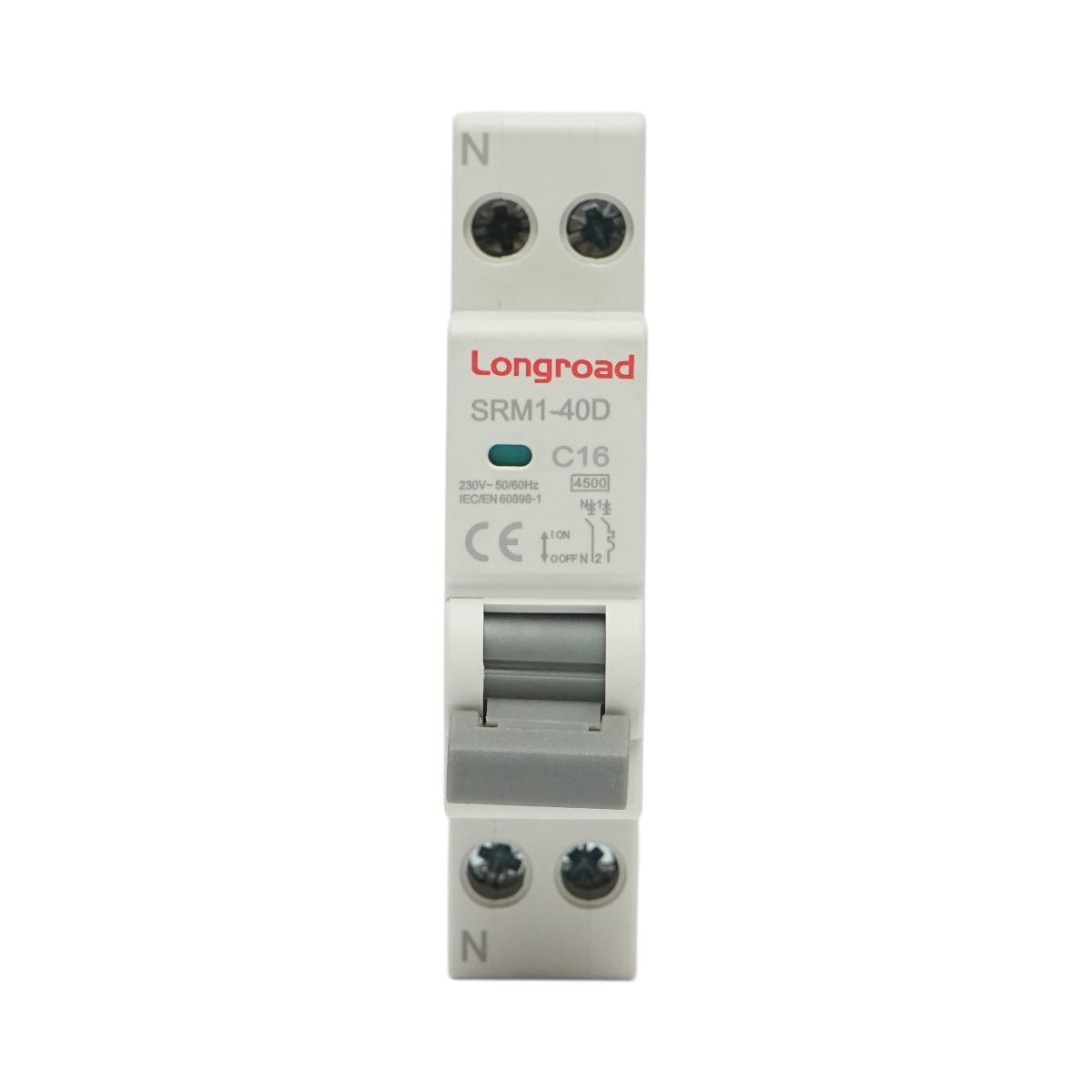 Fusibile automatico bipolare 1P+N, 16A, 4,5kA Longroad
