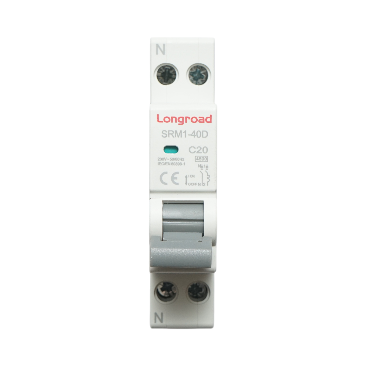 Fusibile automatico bipolare 1P+N, 20A, 4,5kA Longroad