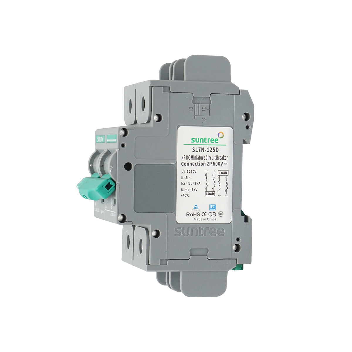 Fusibile automatico per pannelli solari 2P, 100A 600VAC Suntree - immagine 4