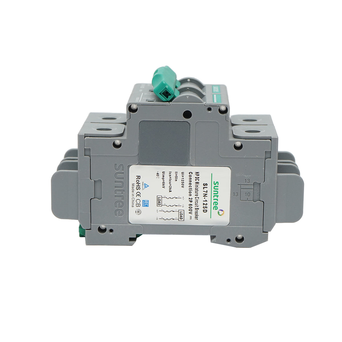 Fusibile automatico per pannelli solari 2P, 125A 600VAC Suntree - immagine 5