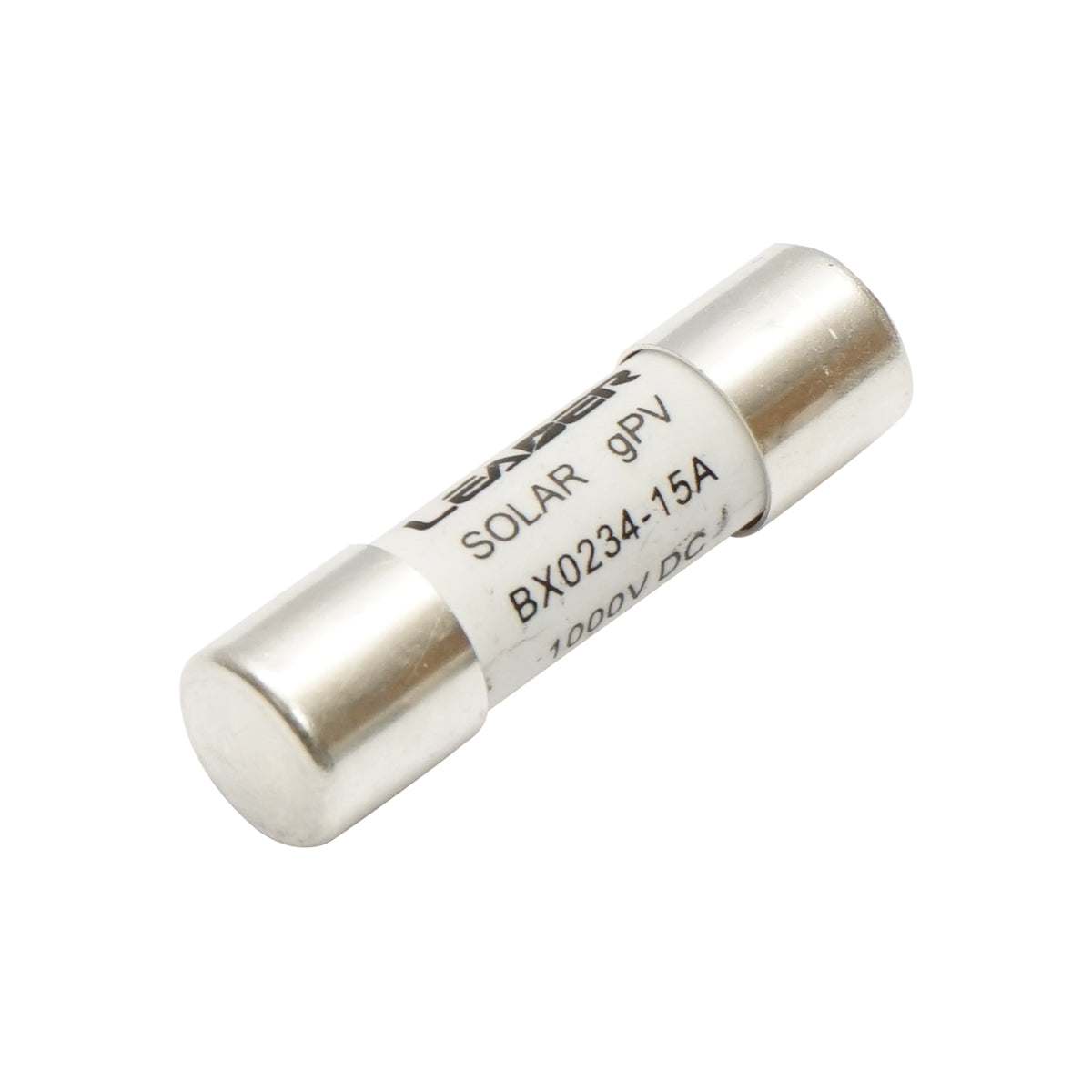 Fusibile cilindrico 10x38mm BX0234 per sistemi solari gPV, 15A, 1000V Leader - immagine 2