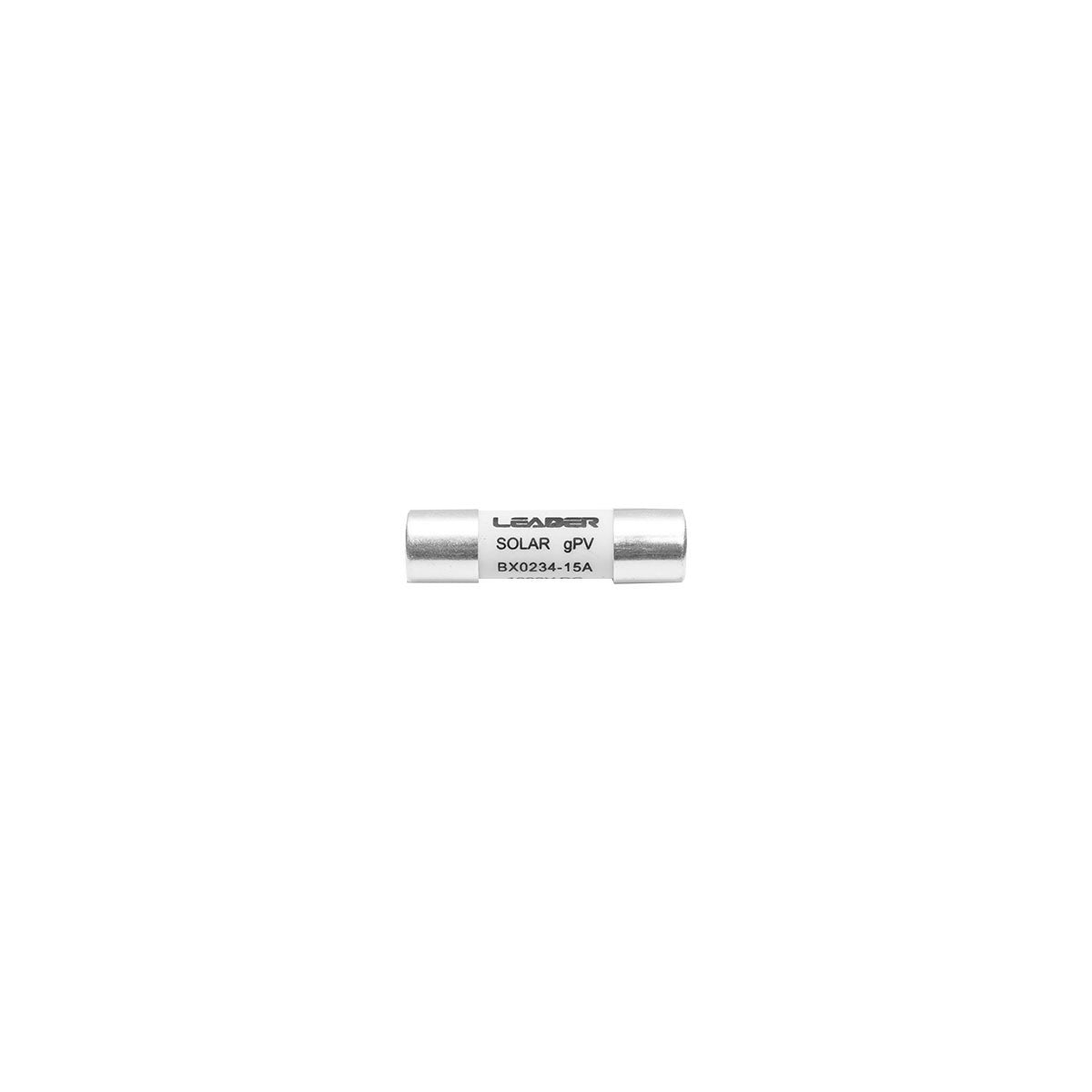 Fusibile cilindrico 10x38mm BX0234 per sistemi solari gPV, 15A, 1000V Leader