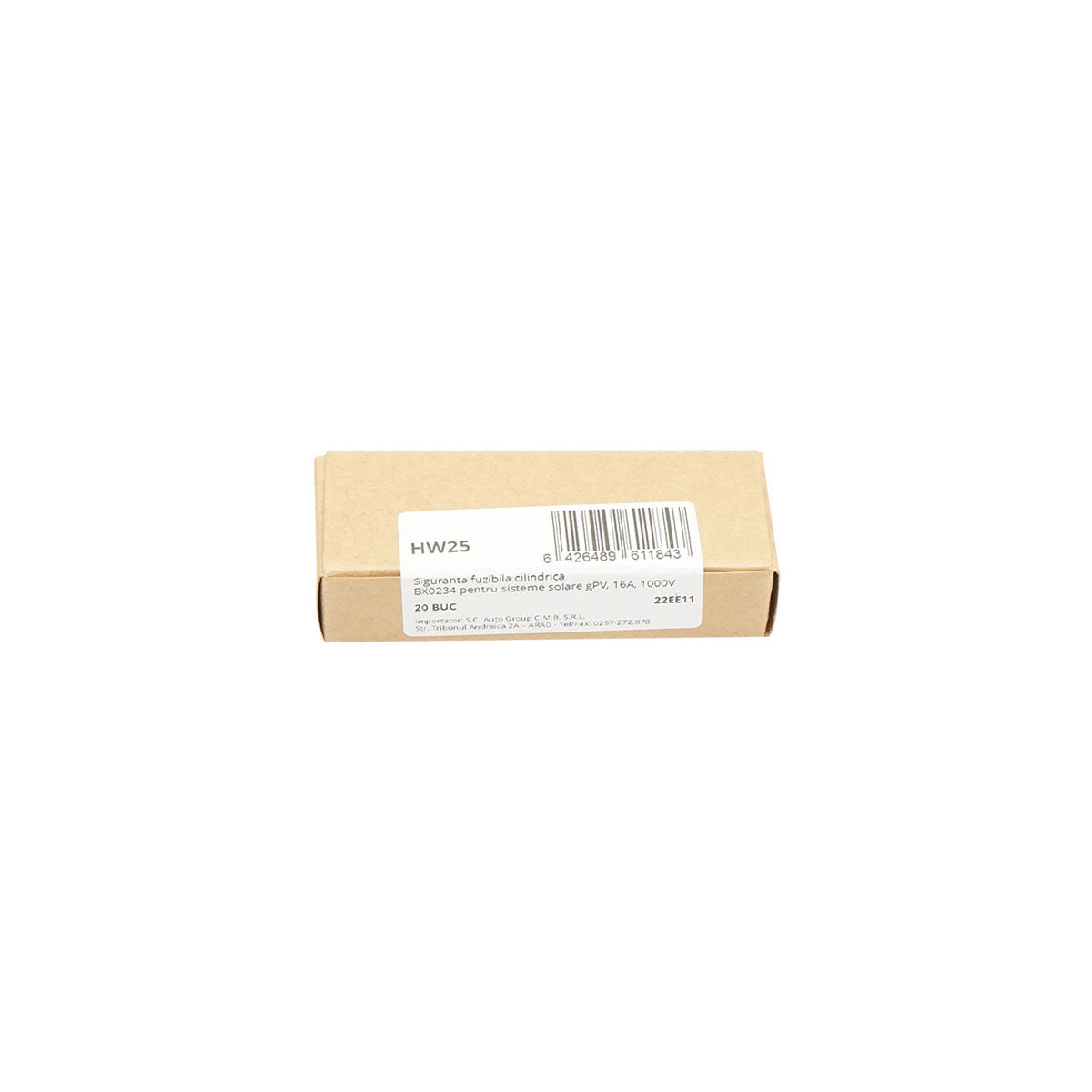 Fusibile cilindrico BX0234 per impianti solari gPV, 16A, 1000V Leader - immagine 2