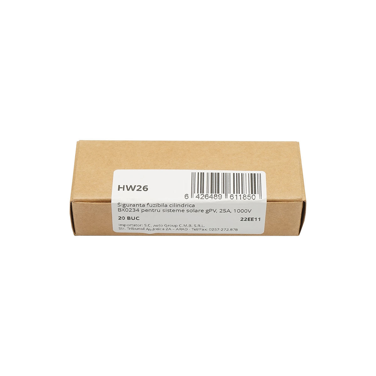 Fusibile cilindrico BX0234 per impianti solari gPV, 25A, 1000V Leader - immagine 2