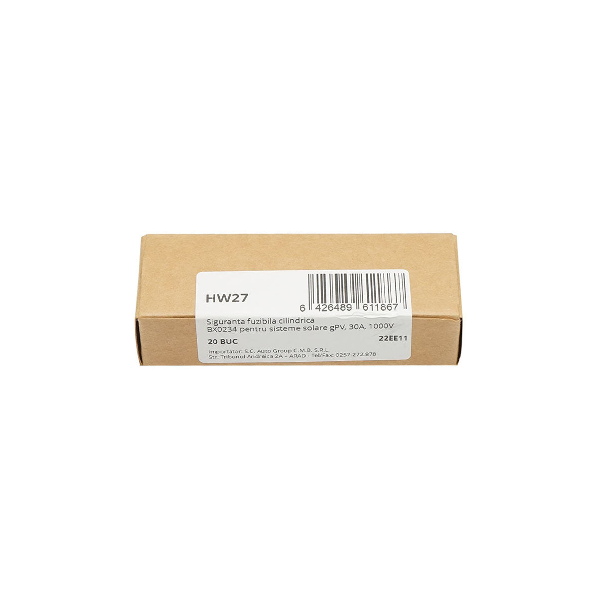 Fusibile cilindrico BX0234 per impianti solari gPV, 30A, 1000V Leader - immagine 2