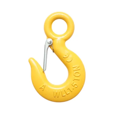 Gancio con anello di sicurezza, carico massimo 1,5 T